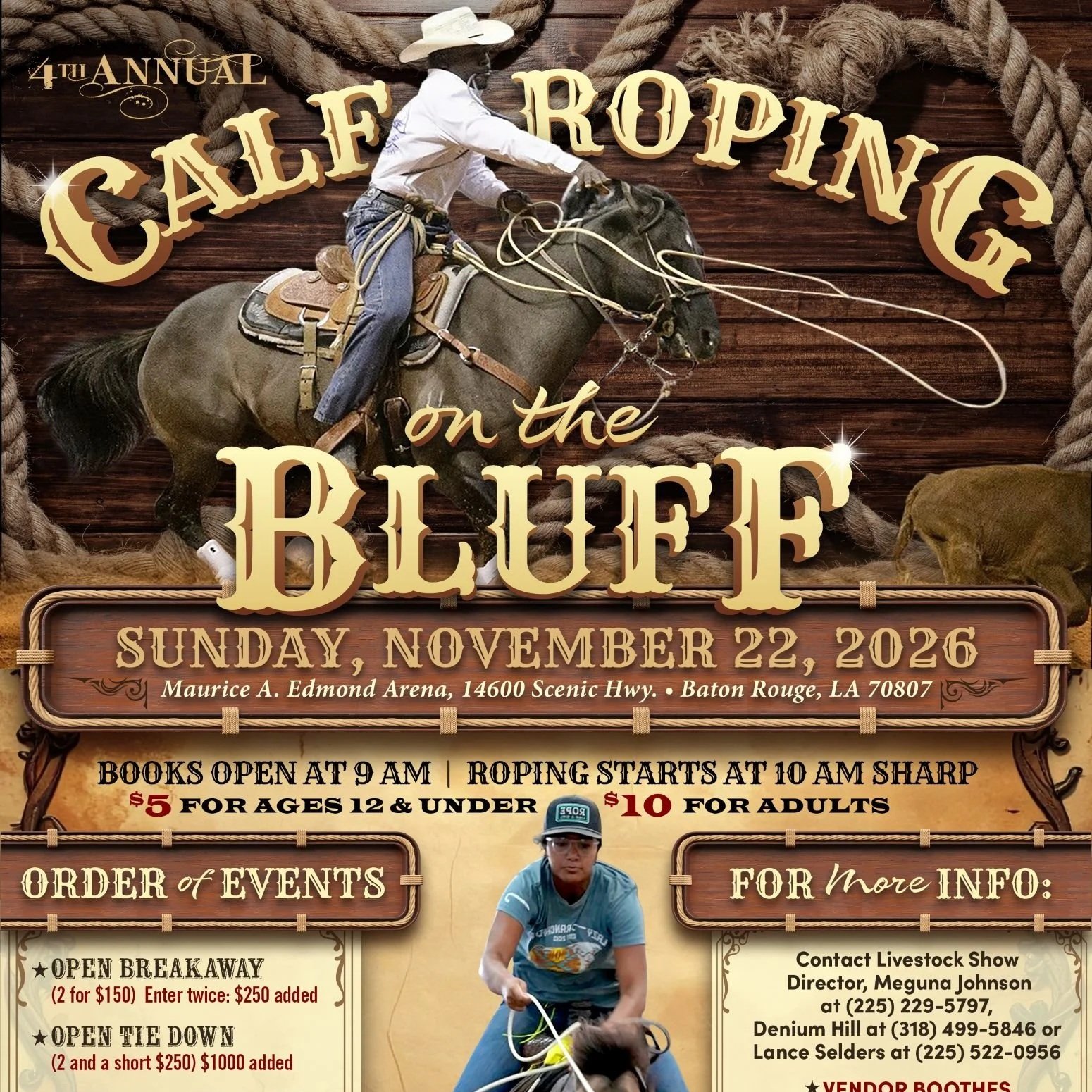 SU Ag Center Set to Host 4th Annual Calf Roping on the Bluff