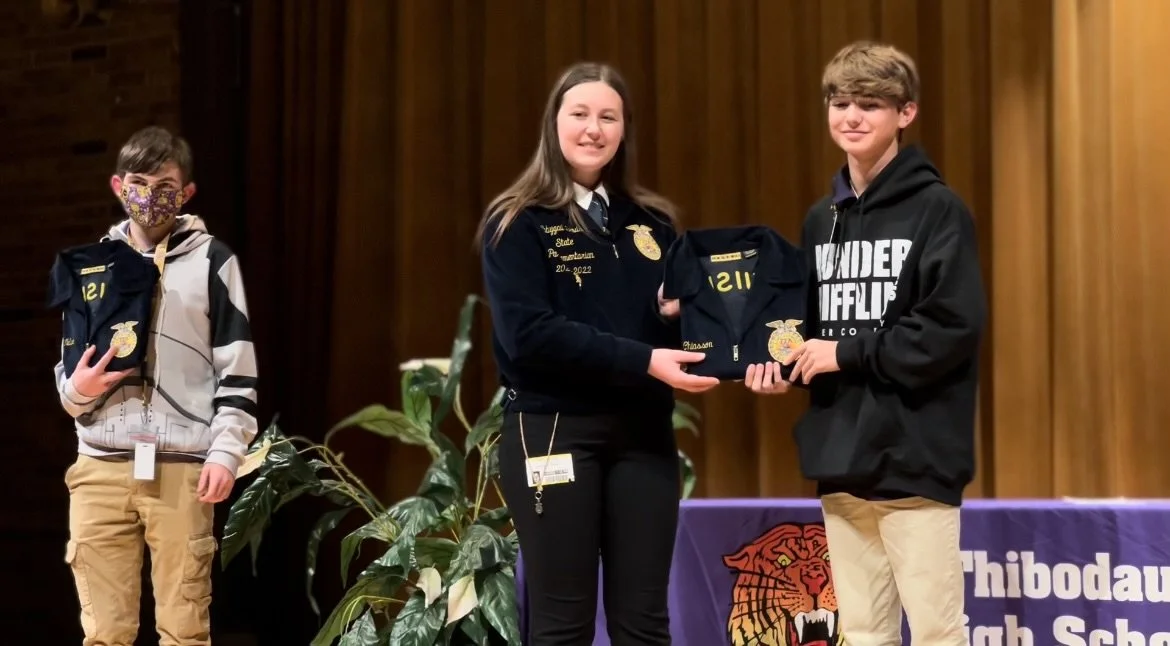 Louisiana FFA Members Receive New FFA Jackets through the Margaret
