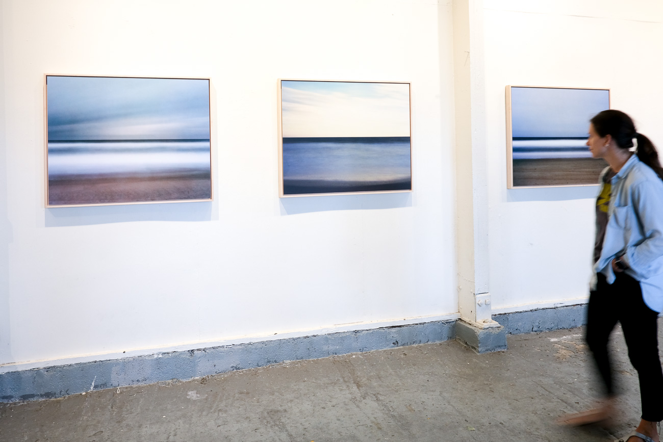 Installation shot. Framed works are 32x40”, varnished without glazing (no glass), float frame in oak. Inquire for more details.