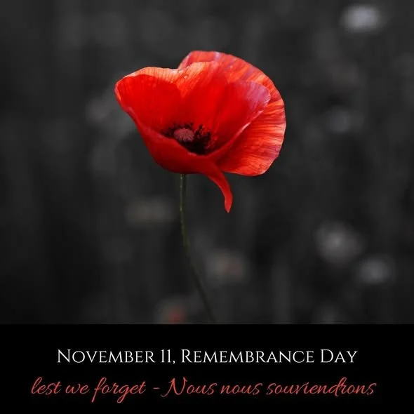 Wishing all a peaceful and reflective Remembrance Day. I wear the poppy to honour all veterans, and in particular, those from my family. 
My Grandfather Gaetan Pellerin joined the army at 17, by lying about his age. He was a despatch rider with the S