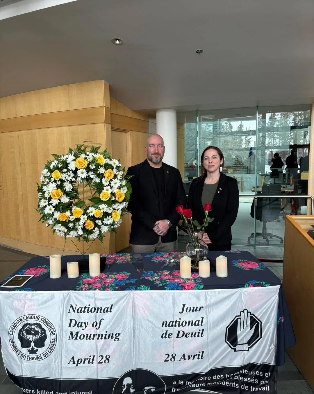 Today is the National Day of Mourning to commemorate workers who have been killed, injured, or made ill on the job. Thank you to the Northern Territories Federation of Labour for hosting a ceremony at the Legislative Assembly today as we mourn the pe