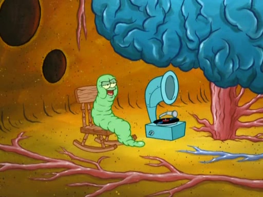 http://spongebob.wikia.com/wiki/File:Spongebob%27s_brain_in_earworm..jpg
