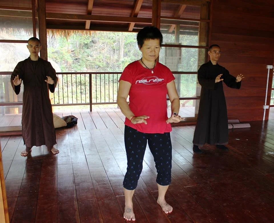#FunFactFriday Pre-kids, Hang could lose herself in Tai Chi for hours - slow, graceful movements, flowing like water, totally uninterrupted.

Post-kids? Tai Chi now looks like three mindful breaths before someone needs a snack, a toilet run, or help 