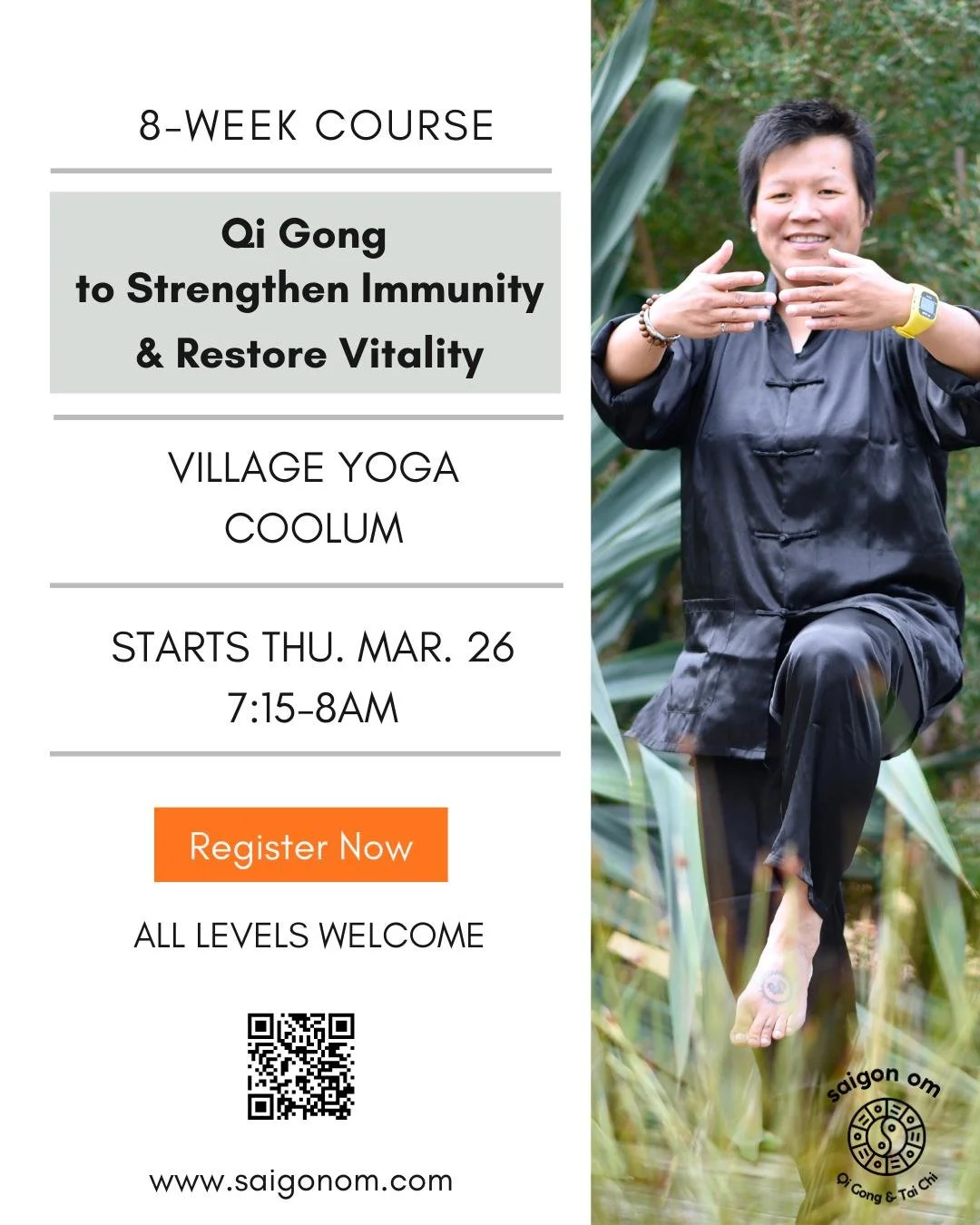 Qi Gong for Immunity and Vitality is back!
If you missed the last course or feel called to deepen your practice, Hang is offering another round of this nourishing Immunity series. Each week, we&rsquo;ll explore Qi Gong through the lens of Traditional