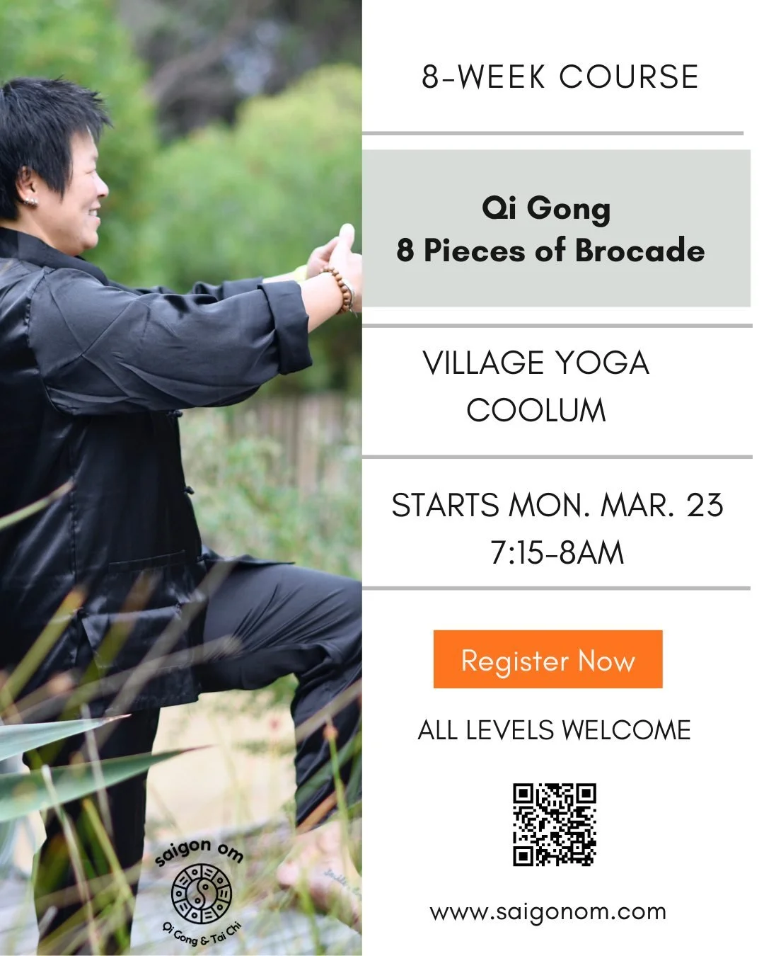 After two decades of mixed martial arts, this form was Hang's first encounter in the art of internal Qi / energy practice, the Eight Pieces of Brocade (Ba Duan Jin). It'ss a classical Qi Gong practice made up of eight simple, flowing movements that g