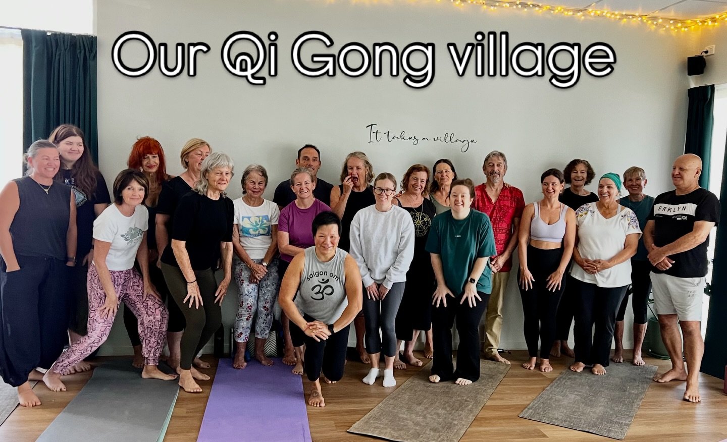 Meet our Qi Gong village at @villageyogaandpilatescoolum  We wanted to say a big thank you to Pauleen and Jeff for being a huge part of the Qi Gong clan. Your loving joyful presence and humour will be missed. Safe travels to SA. ❤️❤️❤️ #qigong #mindf