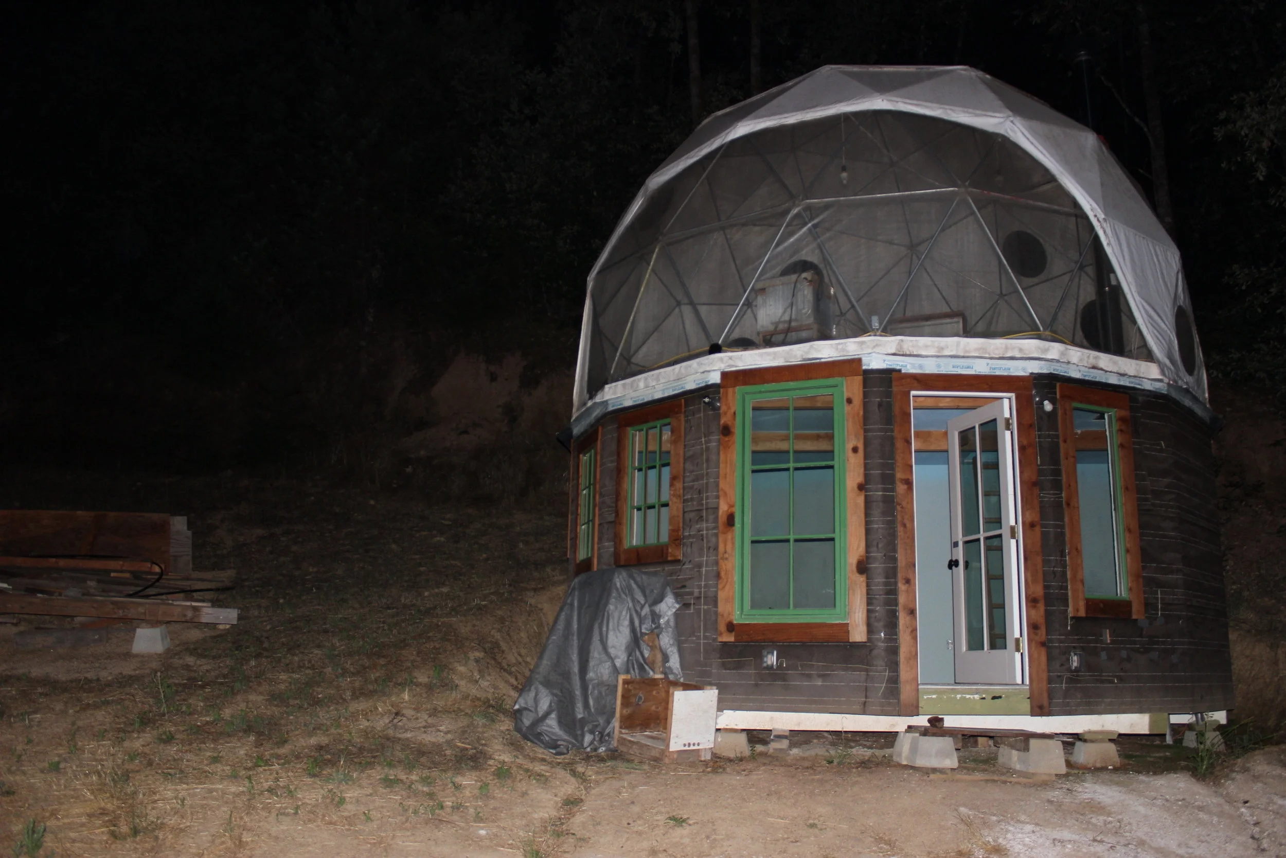 lar's dome at night