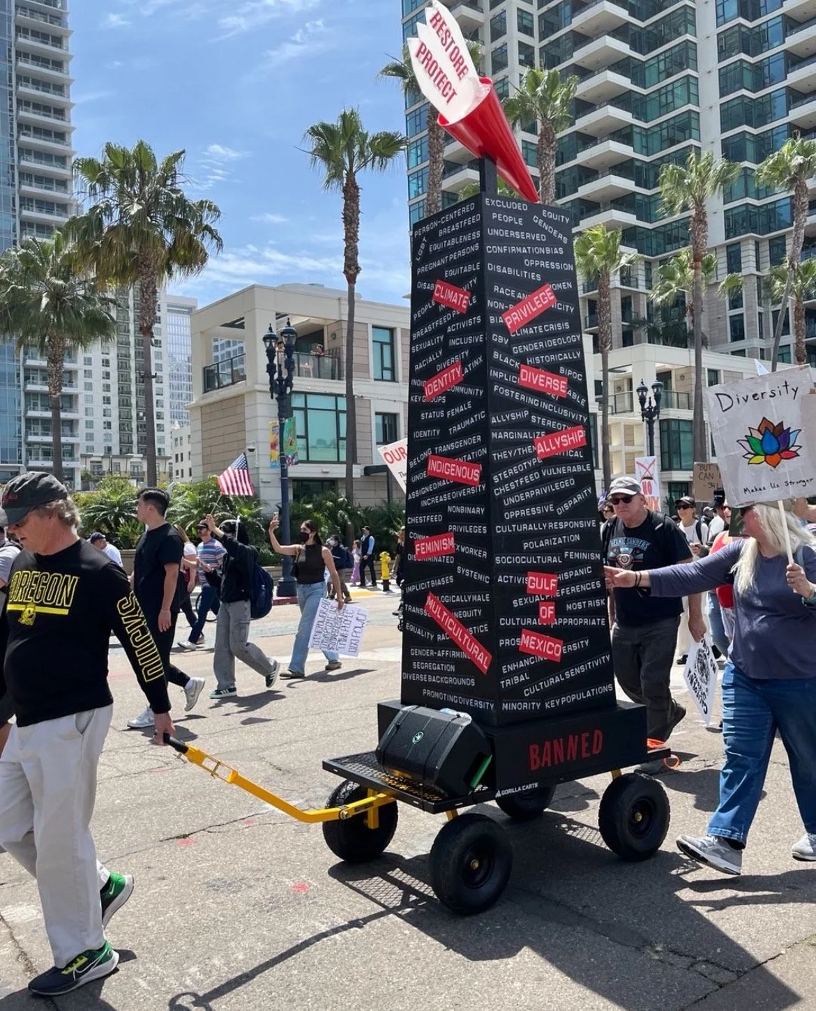 Mobile Monument in the No Kings Day march.