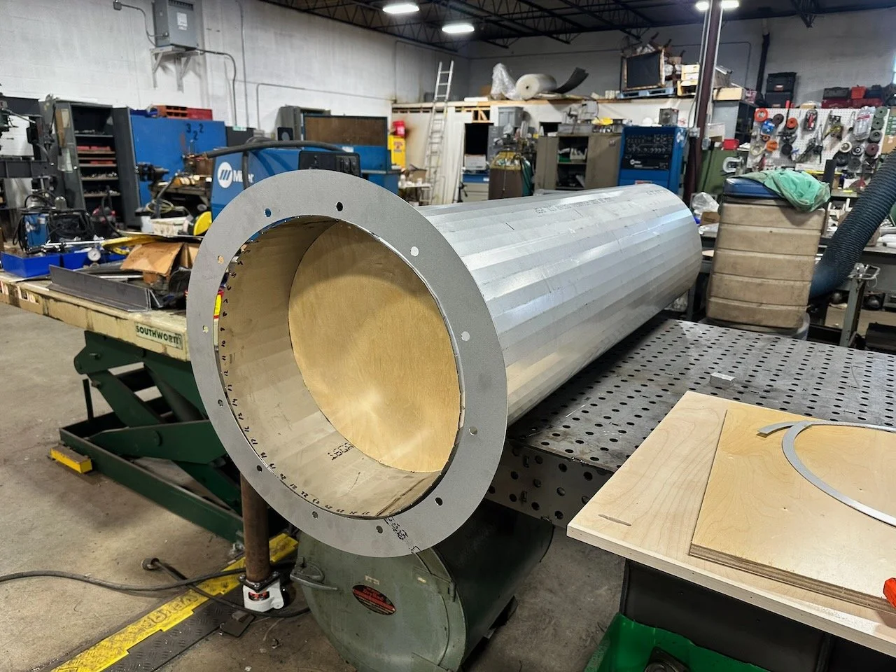   Large-format stainless vessel — shop fabrication  