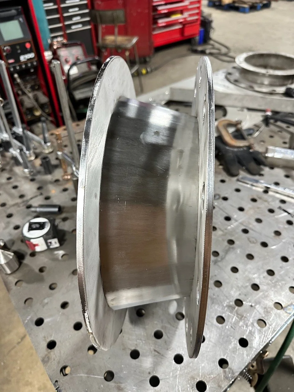   Custom stainless hoppers — shop fabrication  &nbsp; &nbsp; 