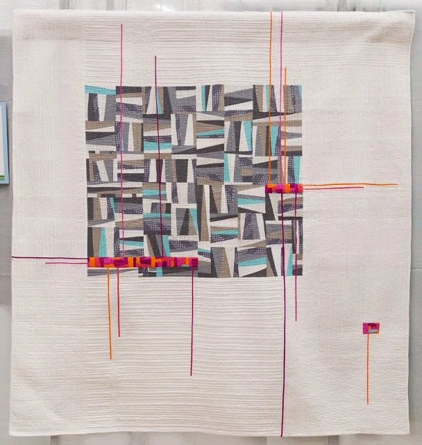 Read Between the Lines by Stephanie Ruyle - 3rd Place Negative Space - QuiltCon 2015