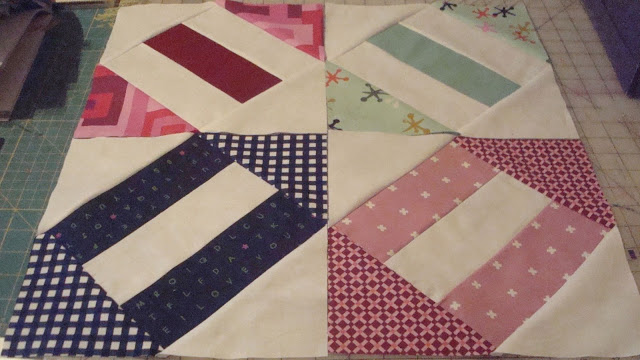 Cracker Scraps block in the June colorway 