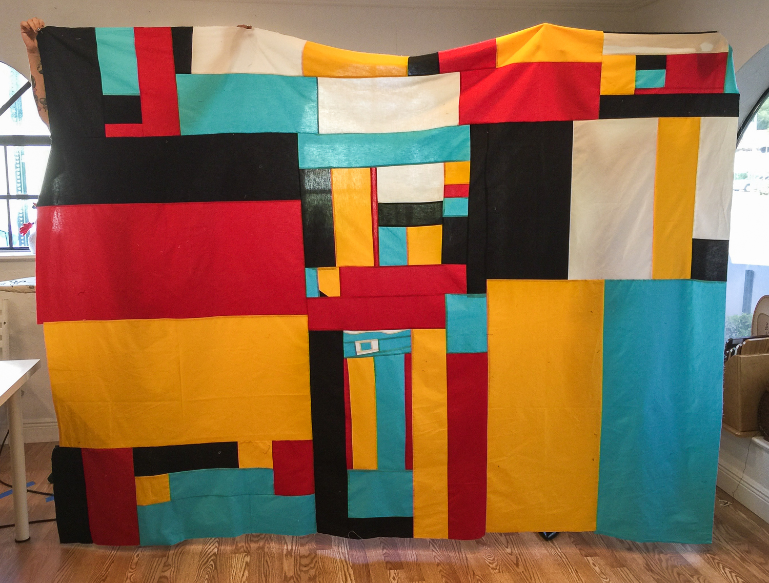 A finished quilt back!