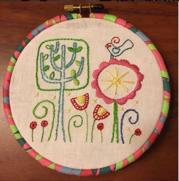Embroidery project from the Red Thread Studios event