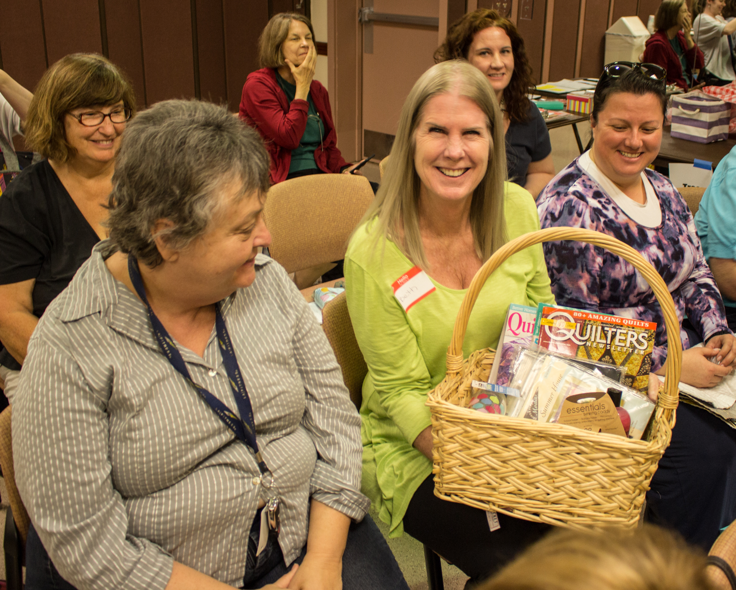 Sewtastic Basket raffle winner Beth Schnell