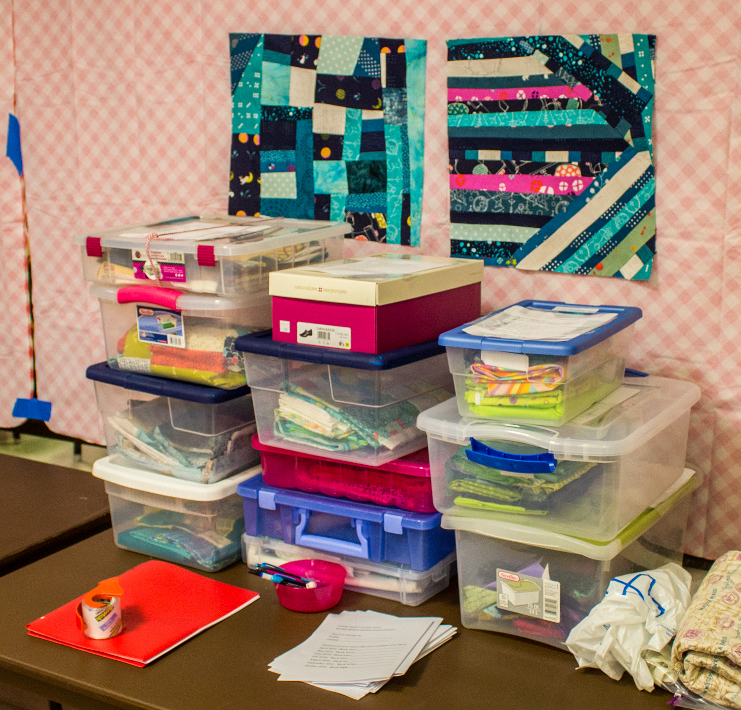 Quilt Along boxes stacking up!