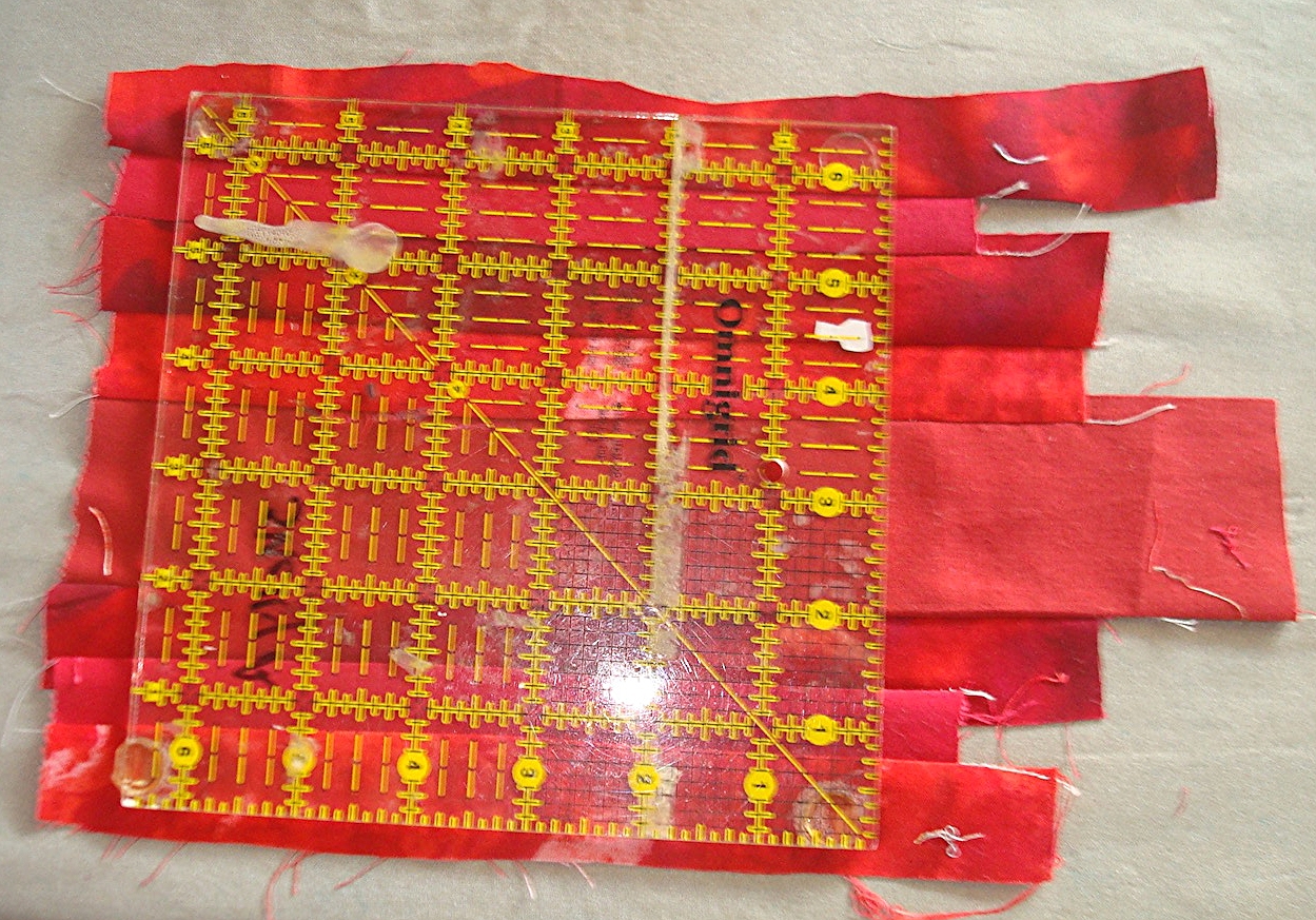 Sew your strips together to make a block.