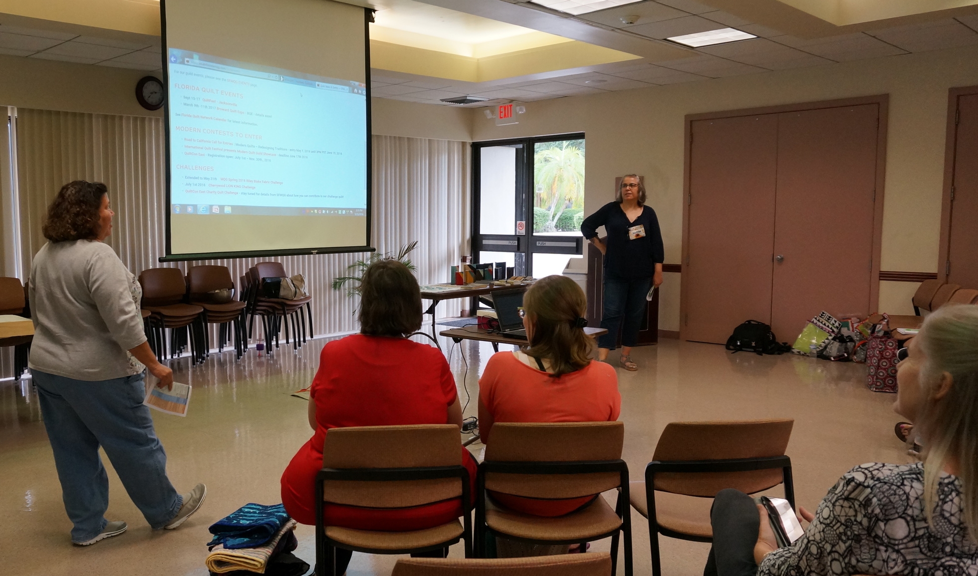 Charlotte and Allison presenting