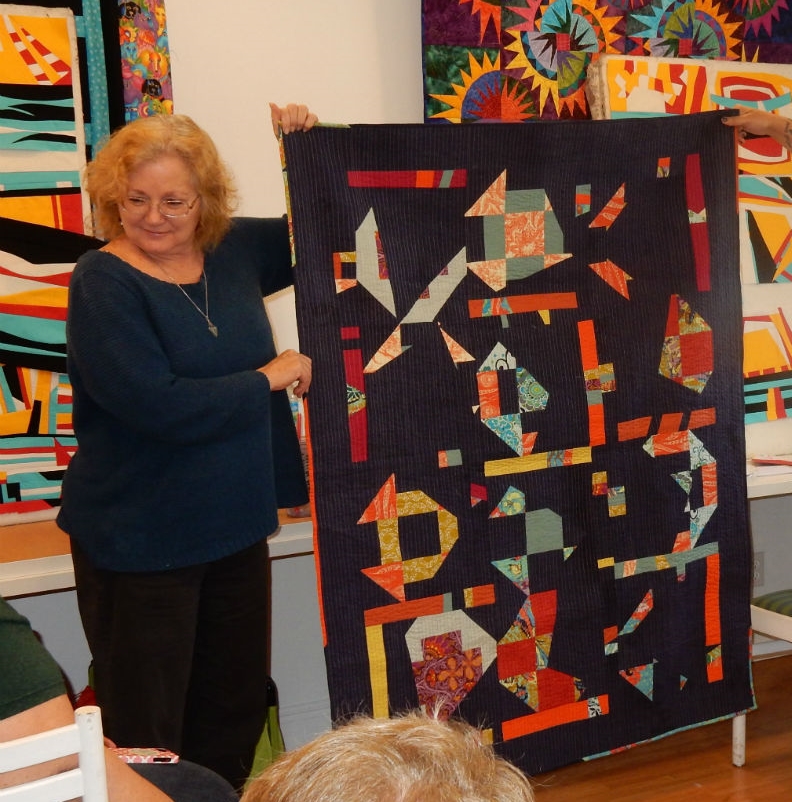 Pam Chamberlin's Finished Quilt from the Modern Traditional Workshop