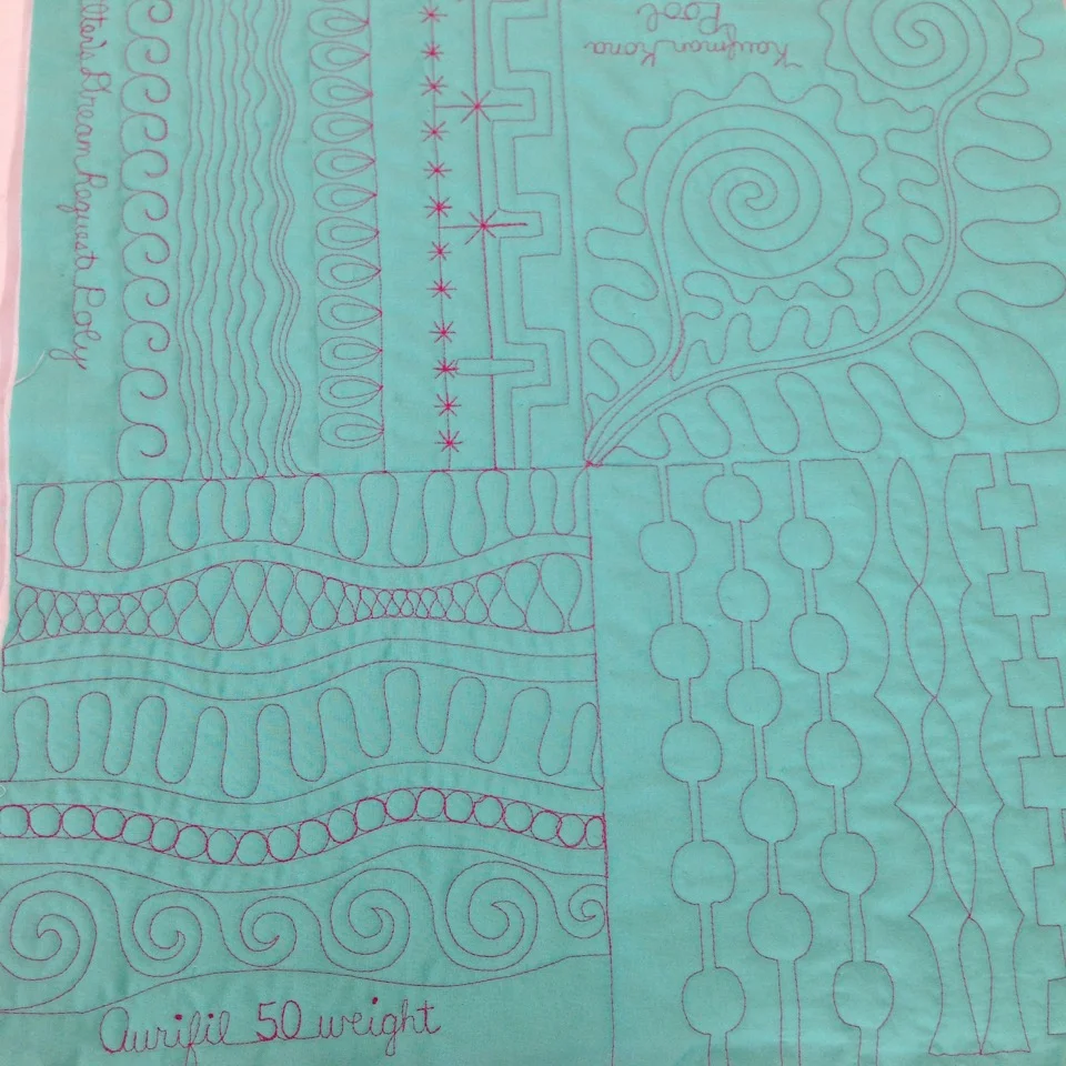 Free motion quilting sample