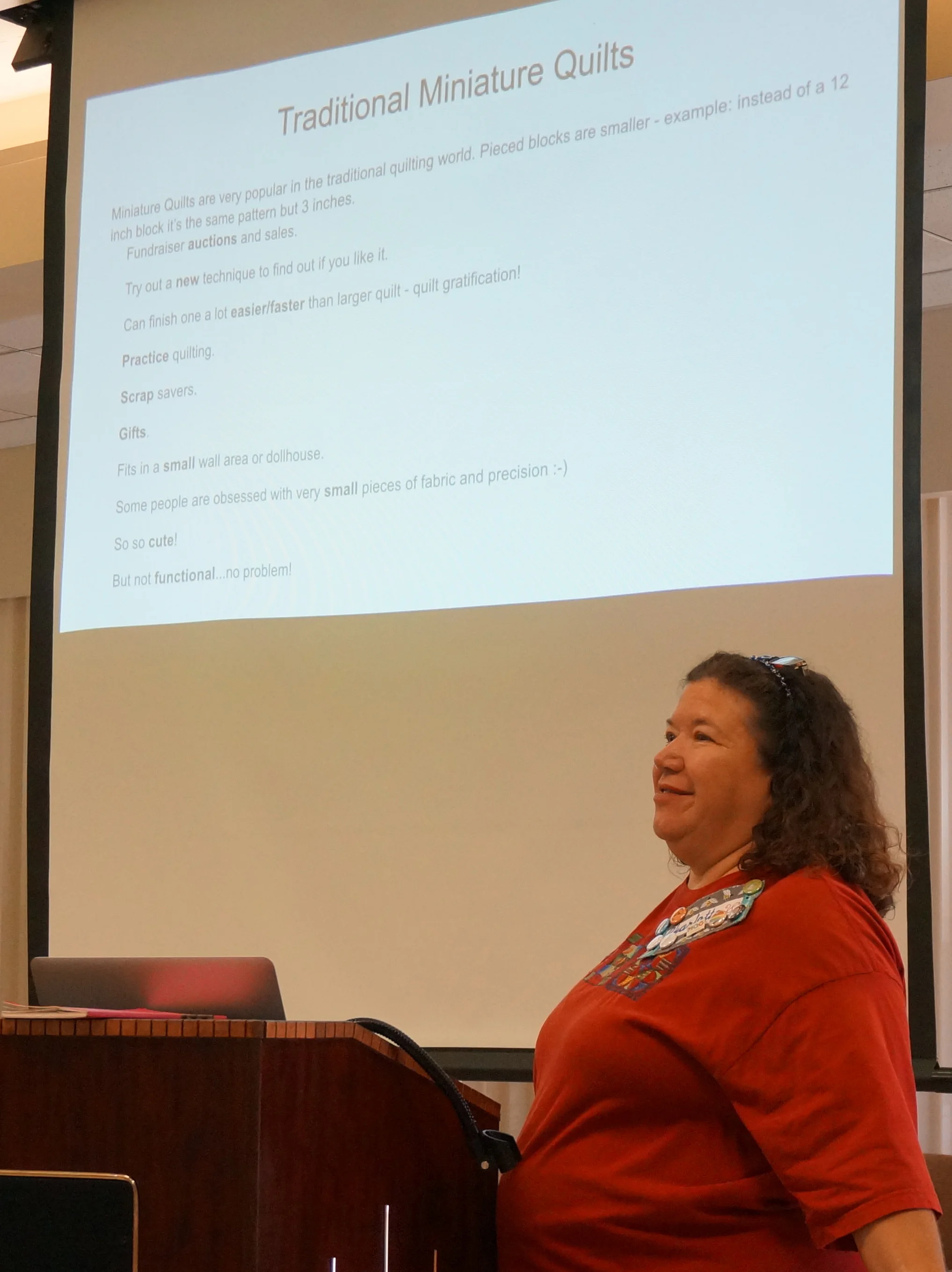 VP of Programs Charlotte Noll talks about mini quilts