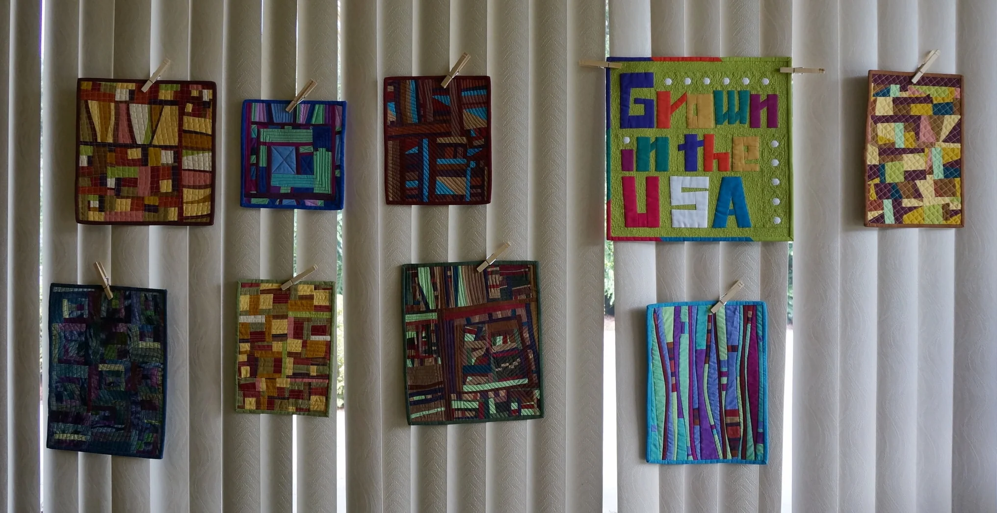 Wonderful display of mini quilts