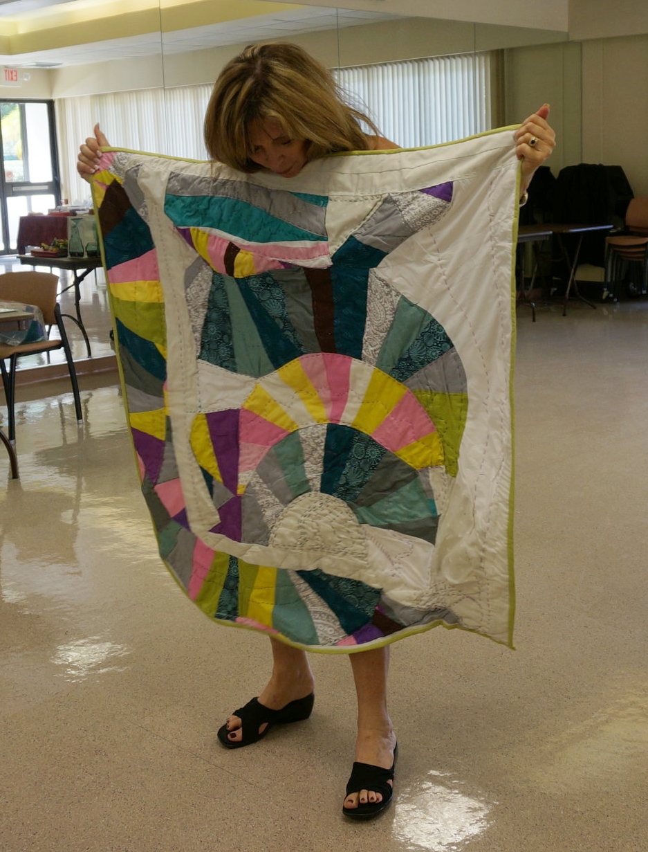 Penny Stern showed an improv curves quilt.