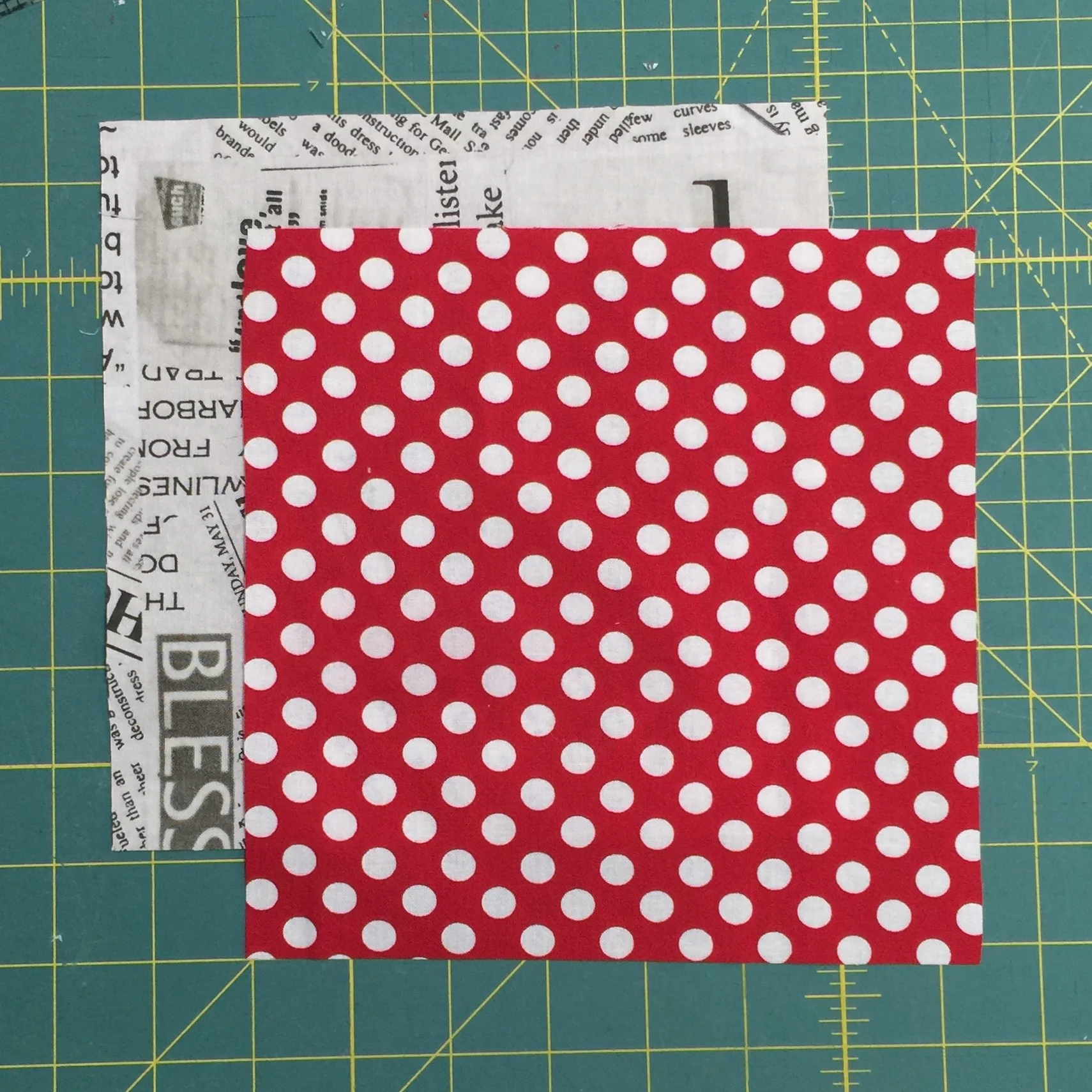March color palette: red print, low-volume print