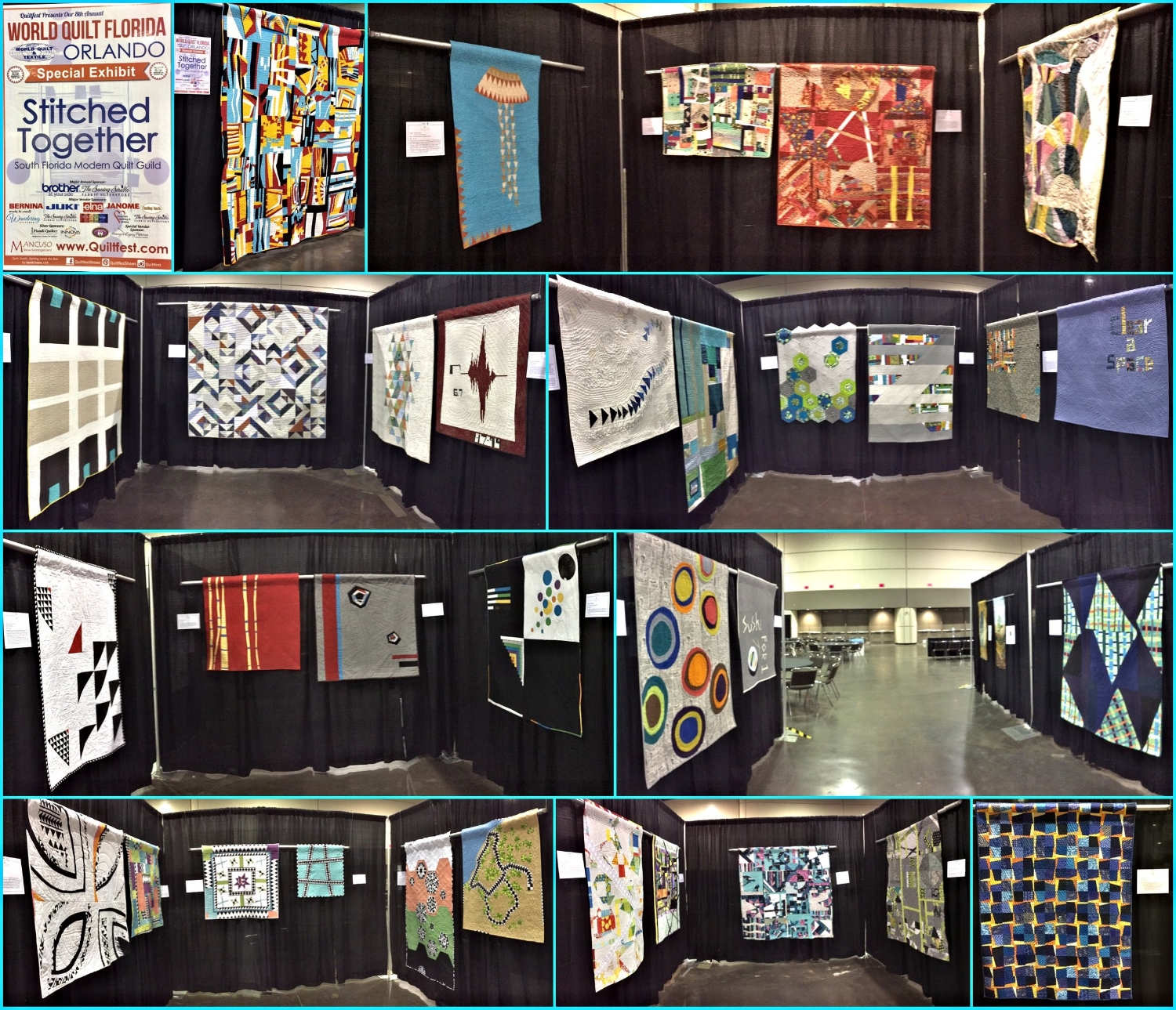 The amazing 2017 SFMQG Exhibit at Mancuso World Quilt Florida in Orlando!