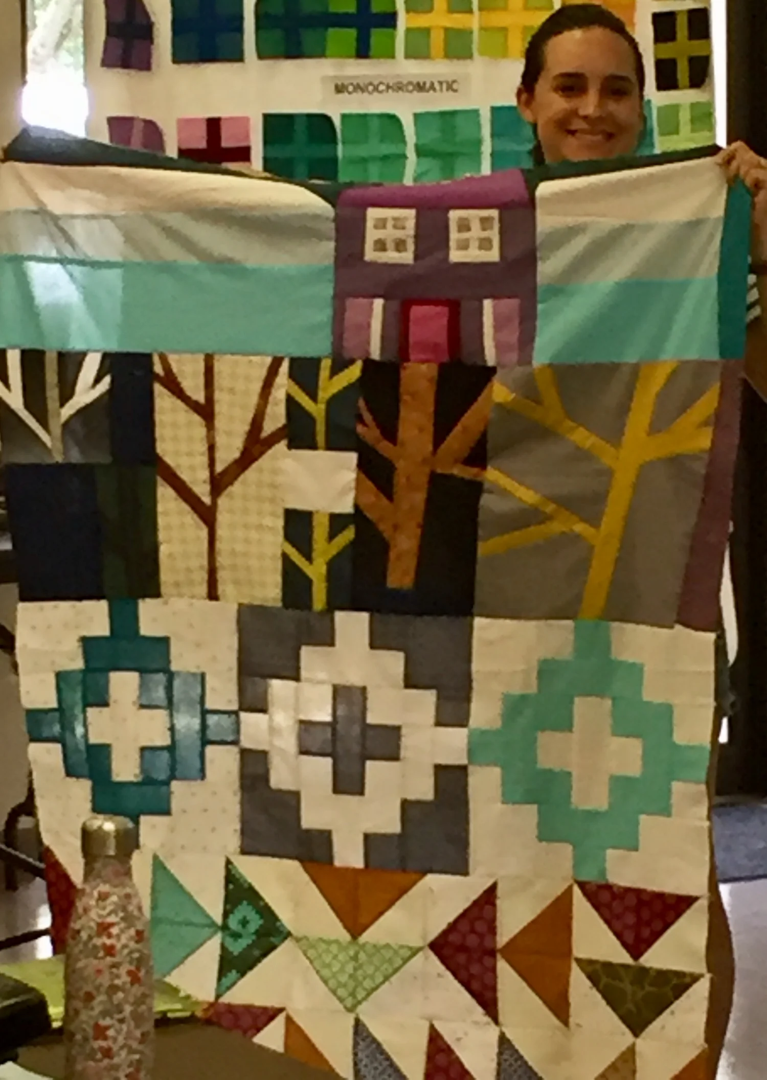  Andrea’s Aqua/Brown Geese Blocks 