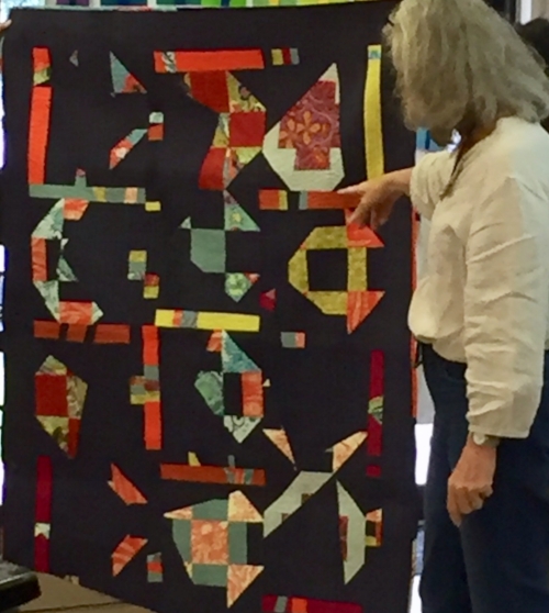  First Improv quilt made in Patti’s Workshop 