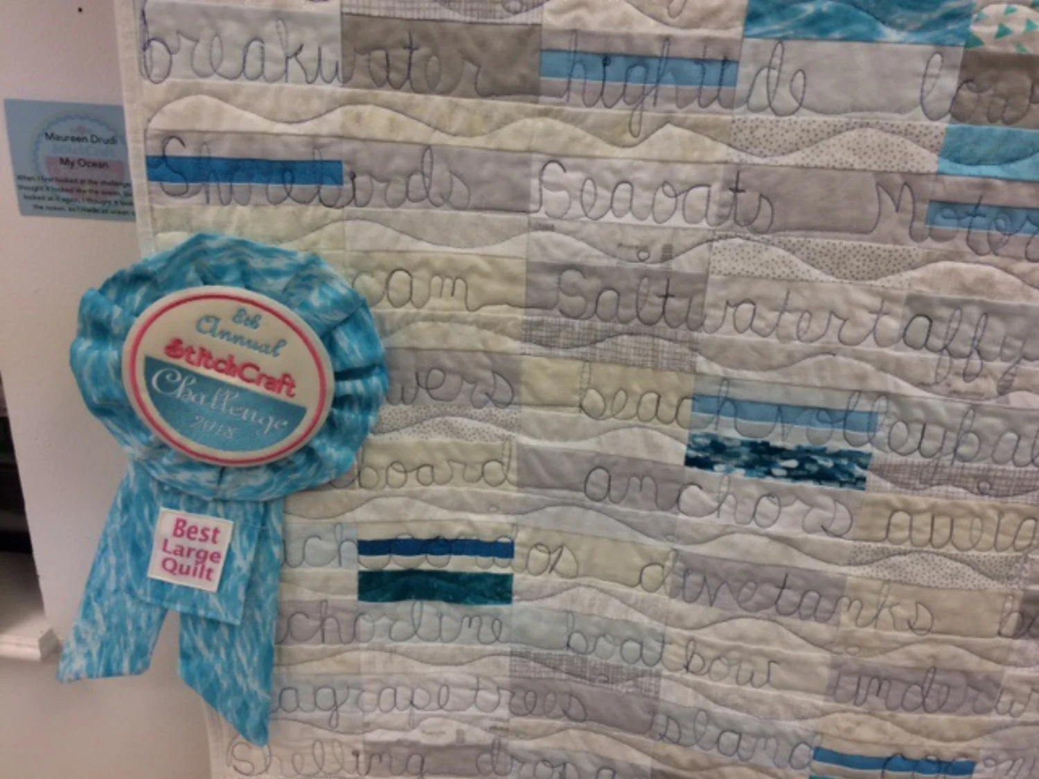 Ribbon and Close Up of Beach Words