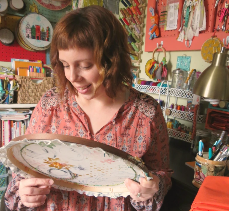 August Workshop - Nichole Vogelsinger - Boho Collage Embroidery