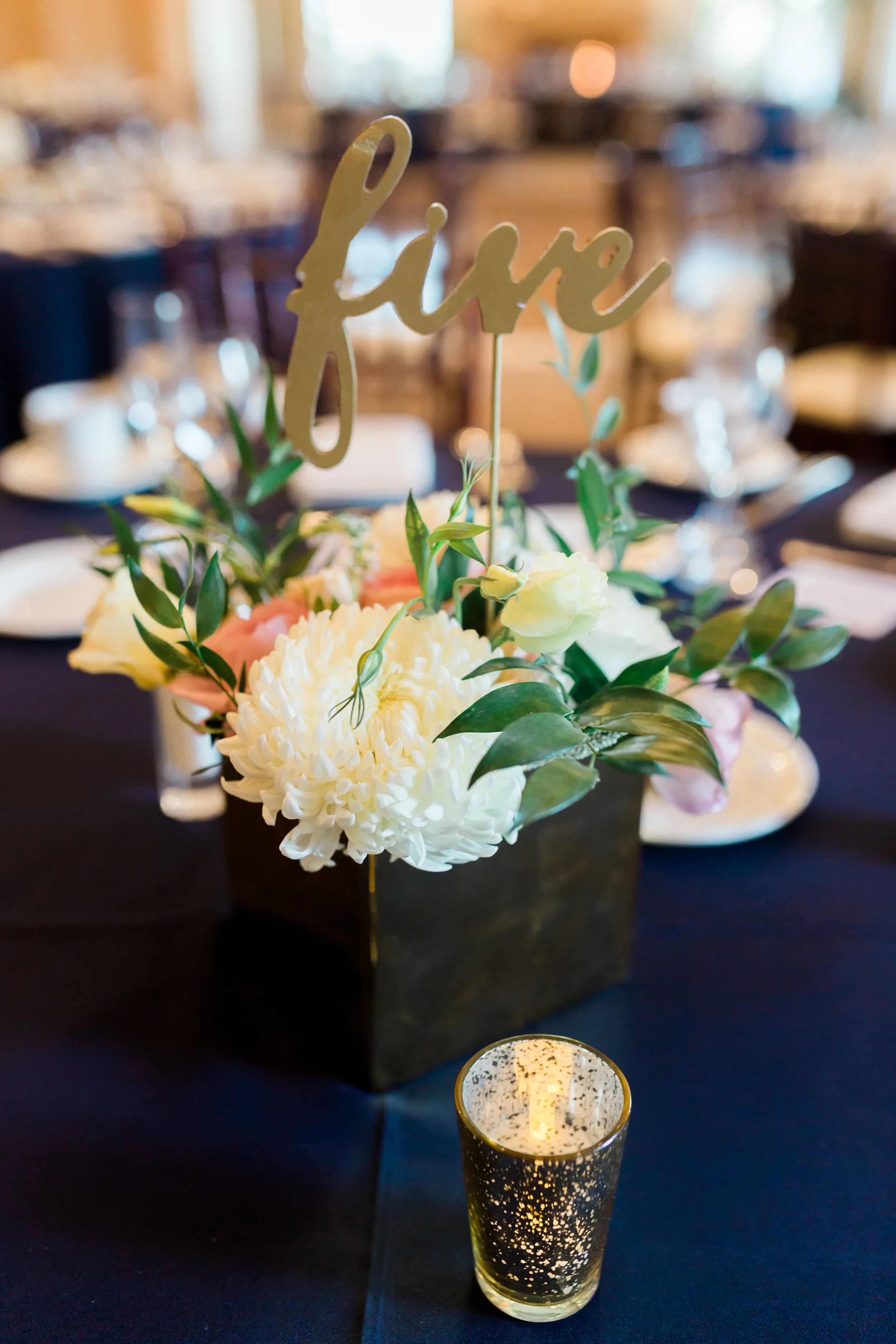 Bride and groom had a stunning navy and gold fall wedding at Spanish Hills in Camarillo, CA. The white florals and greenery were the perfect touch throughout the SoCal venue, reception decor and centerpieces. This fall wedding has affordable wedding DIYs ideas that look more luxe than they are. This is a must save! Planning:@janealexandraevents | Photography: @KJacksonPhoto | Florals: @velvetblooms #JAE #janealexandraevents #camarilloweddingvenue #weddingplanning #camarillowedding