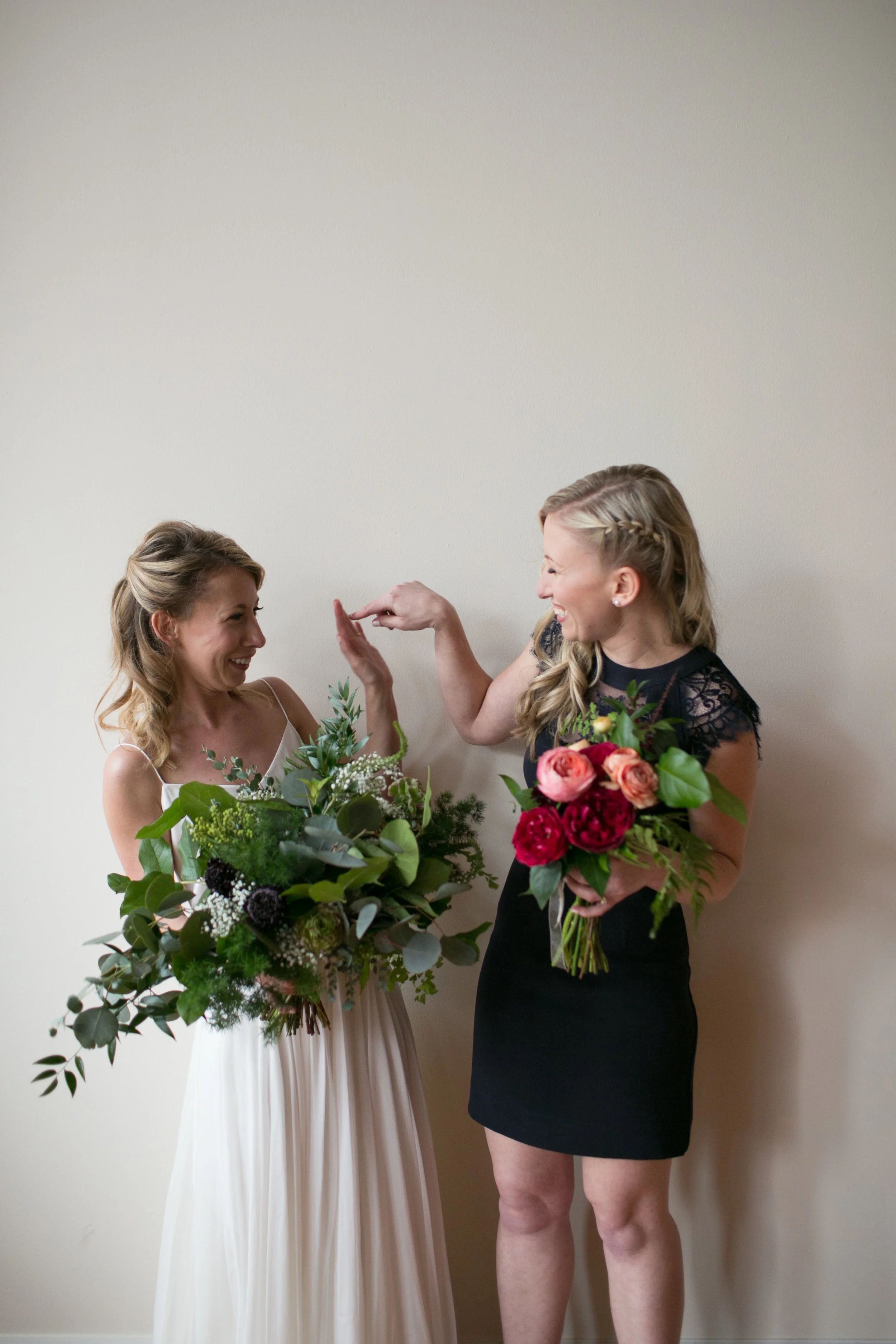 Bride and groom had a stunning navy and green winter wedding at The Loft On Pine in Long Beach, CA. The pops of rich colors matched the venues industrial vibe and the bride's giant bouquet of wild greens was pretty epic. The flowy BHLDN two piece paired with a leather jacket was perfect for the cooler weather but also looked pretty badass. Planning:@janealexandraevents Venue:@theloftonpine #JAE #longbeachweddingvenue #weddingplanning #theloftonpine #winterweddingideas