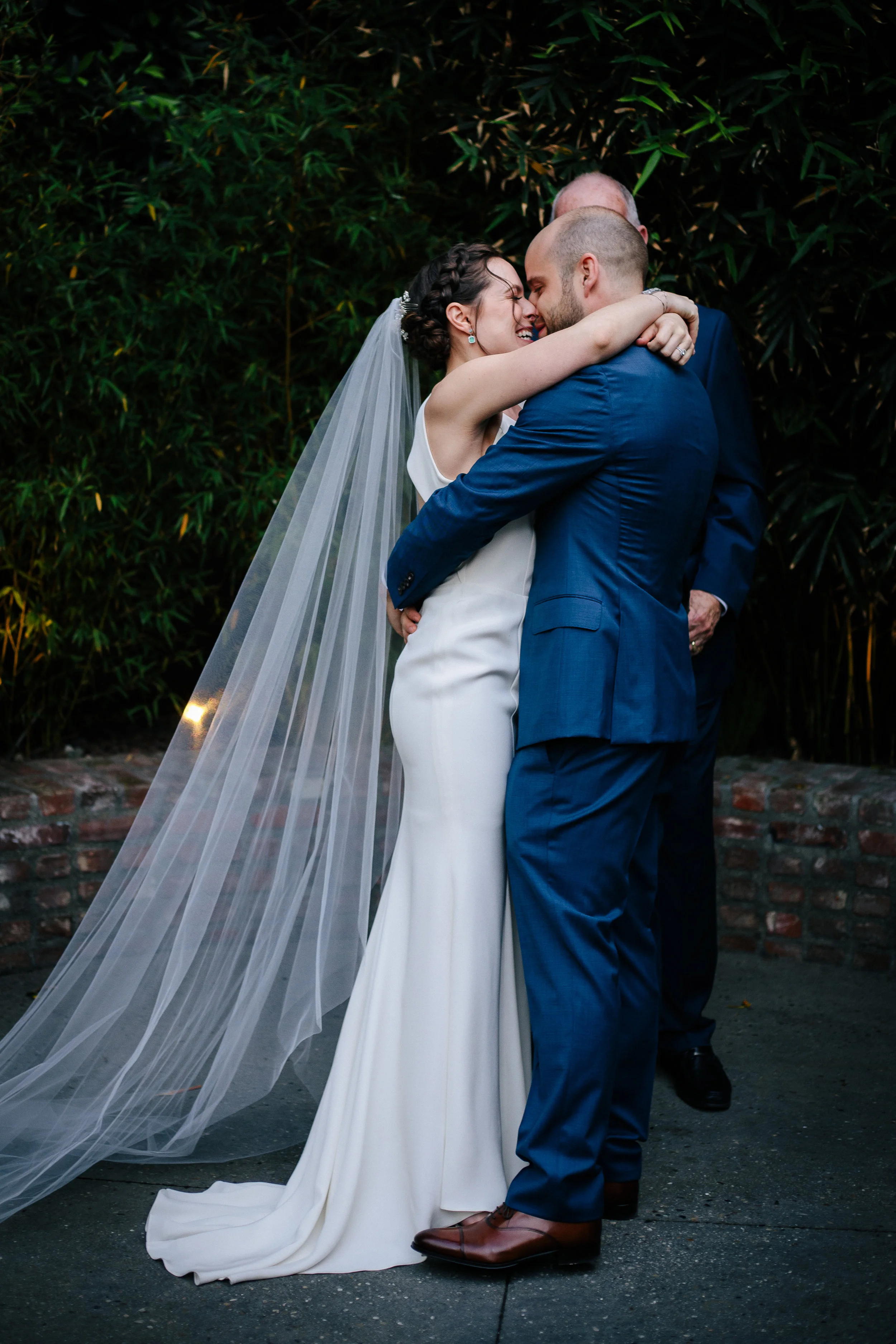 This DTLA wedding was inspired by Earth Day, it’s vibe was natural and minimal. The color palate is blue, green, rusty pinks and oranges. The LA bride had a custom wedding gown that was simply elegant. Rental furniture with velvet, wood matched the industrial #greenhouse of Millwick Wedding Venue in Los Angeles, CA. The florals were potted plants so they could be replanted post wedding. #JAE #janealexandraevents #dtlaweddingvenue #weddingplanning #losangeleswedding
