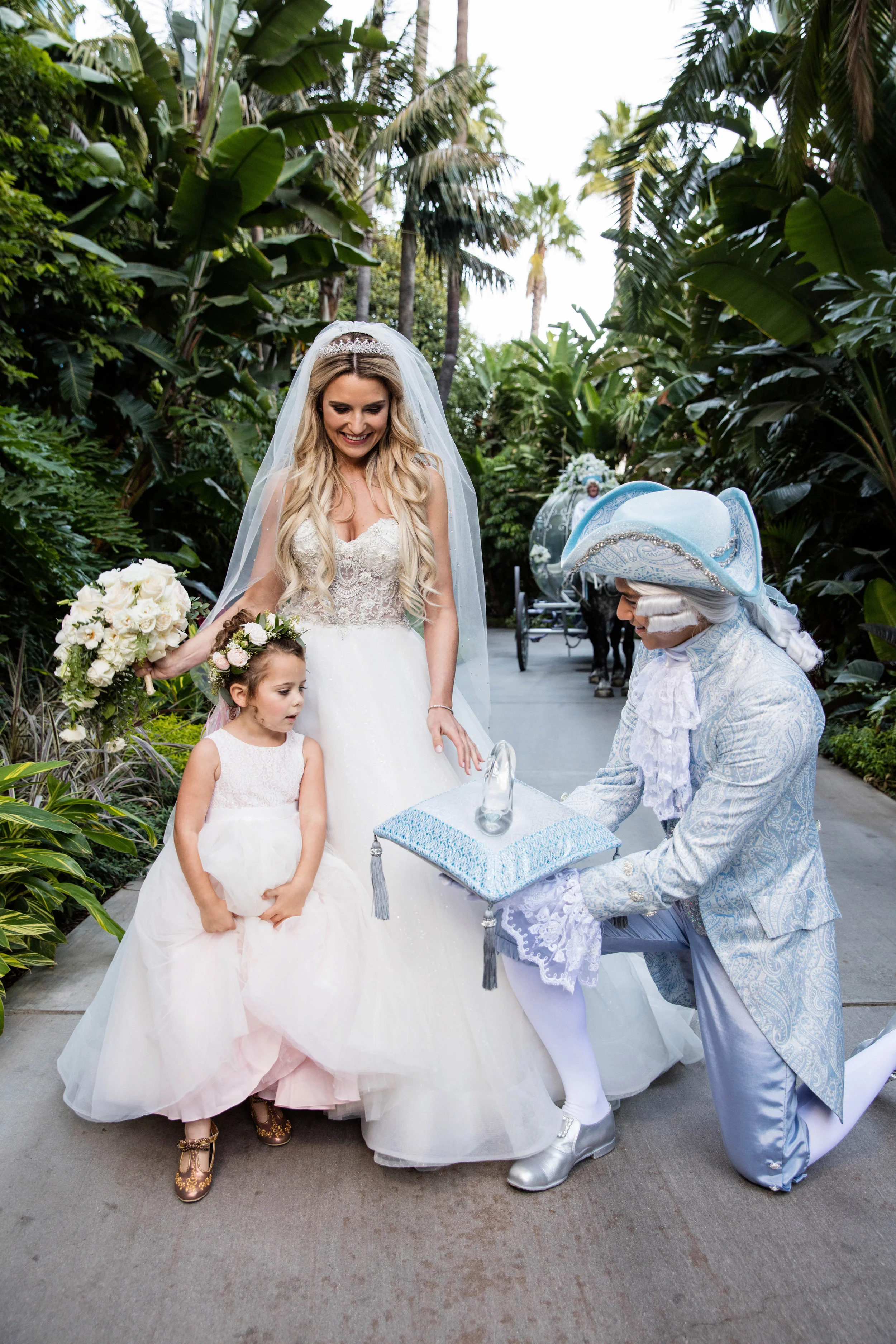 This Bride & Groom had a dream Disneyland Wedding. Their Disney Wedding was perfection from the bride’s sparkly dress to her tiara to the look of pure love and joy on her face when she rode in the horse drawn carriage towards her groom. It was magical day! The wedding colors are white and pink with lots of disney magic. Coordinator:@janealexandraevents #janealexandraevents #orangecountyweddingvenue #weddingplanning #disneyweddings #disneyland #disneylandweddings