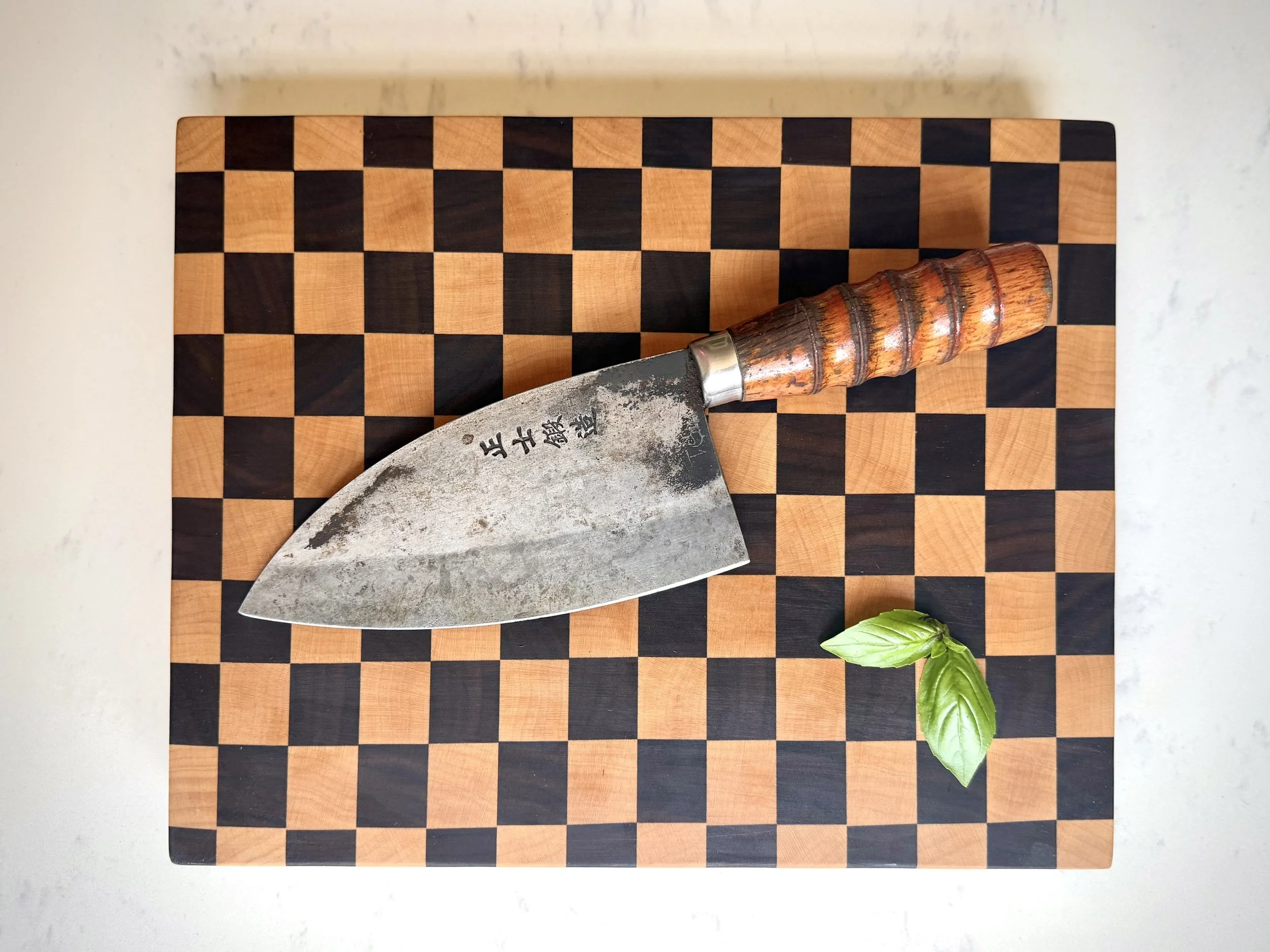 Medium Walnut & Maple End-Grain Cutting Board