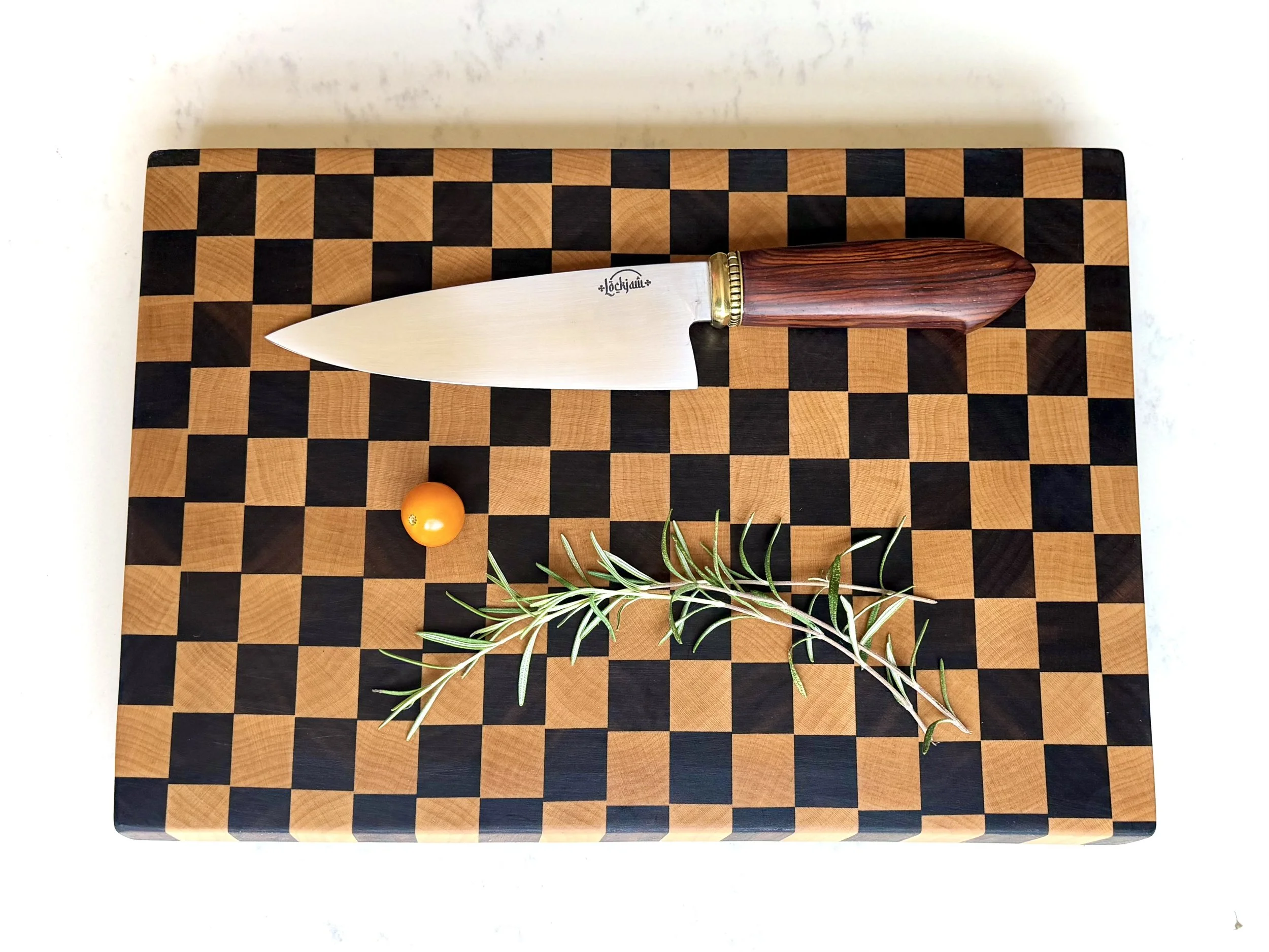 Large Walnut & Maple End-Grain Cutting Board