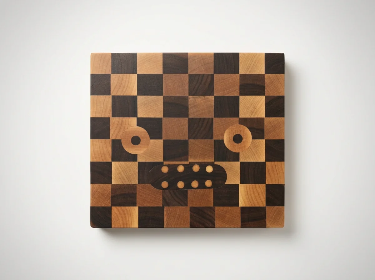 Small Maple and Walnut End-Grain Goblin board