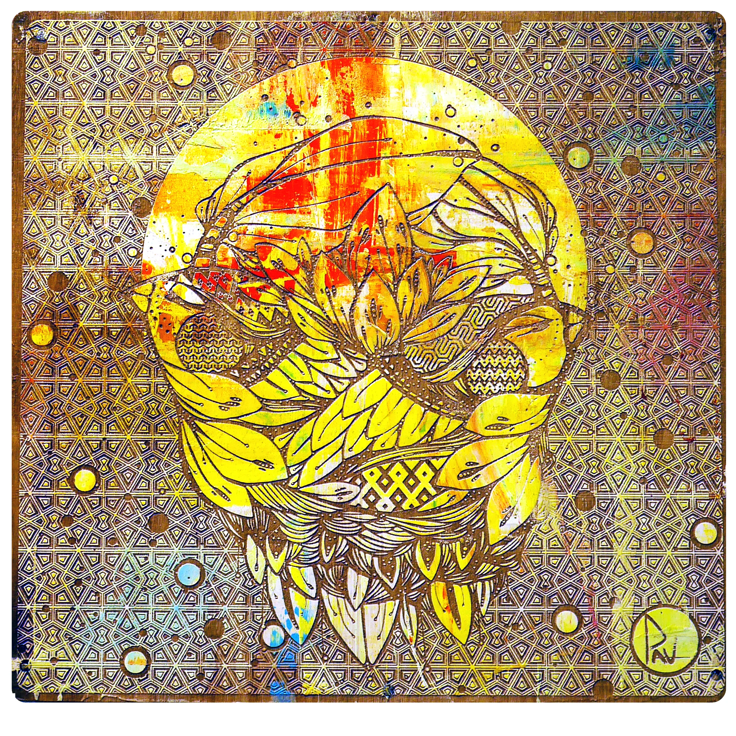 ECLIPSE (The Wanderess Sereis) 2017 | Spraypaint and Lasercut on Wood