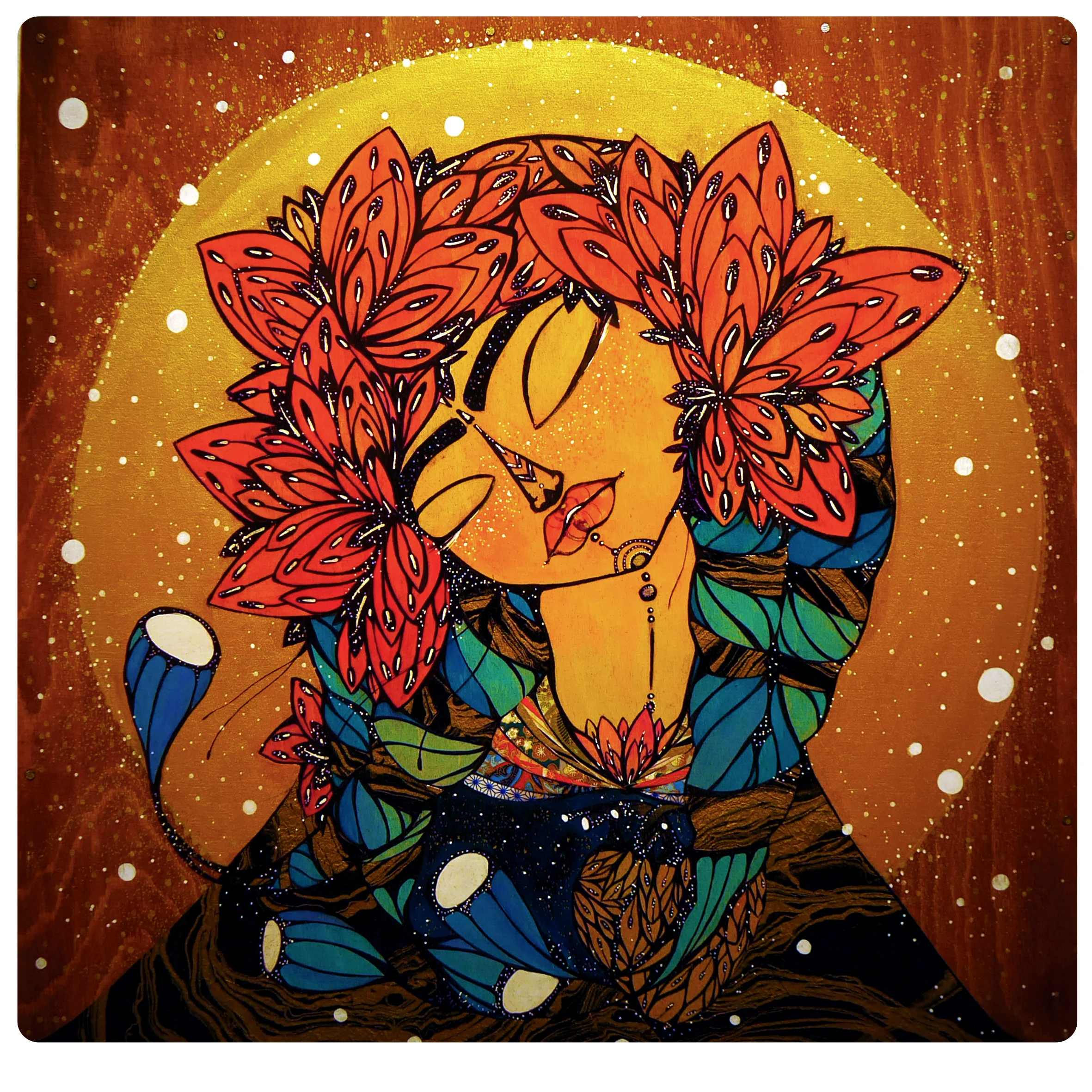 PACHA - earth (The Wanderess Sereis) 2017 | 60x60 cm | Mixed Media on Wood Panel