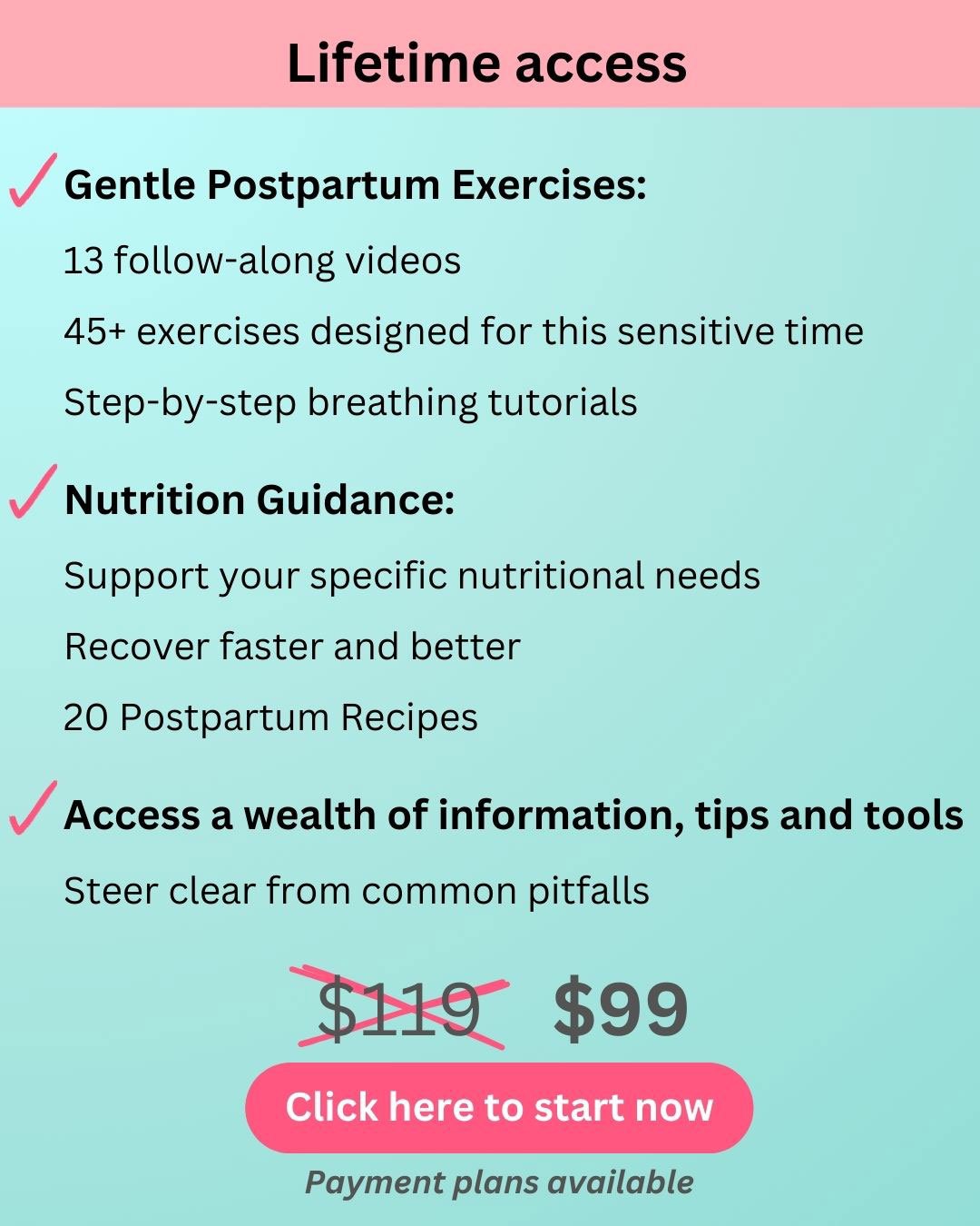 C Section Postpartum Workout Plan