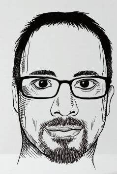 Jim's self-portrait that was featured inside our fall mailers.