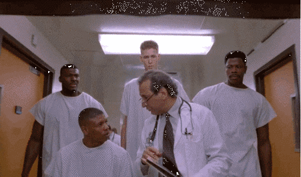 NBA stars learning that they're too tall for normal doorways.