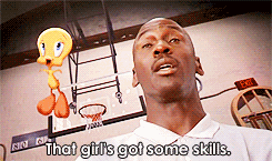 Lola Bunny coming through with an impressive slam dunk.