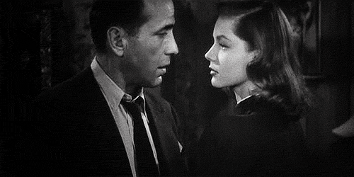 Humphrey Bogart and Lauren Bacall in The Big Sleep.