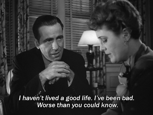 Humphrey Bogart and Mary Astor in The Maltese Falcon.