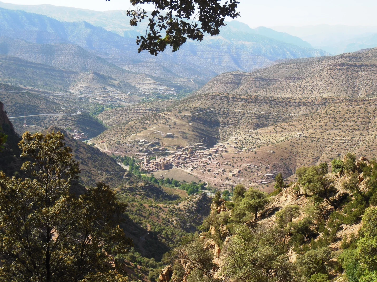 View of Aguddim from Saddle above main Ahansal River Spring.