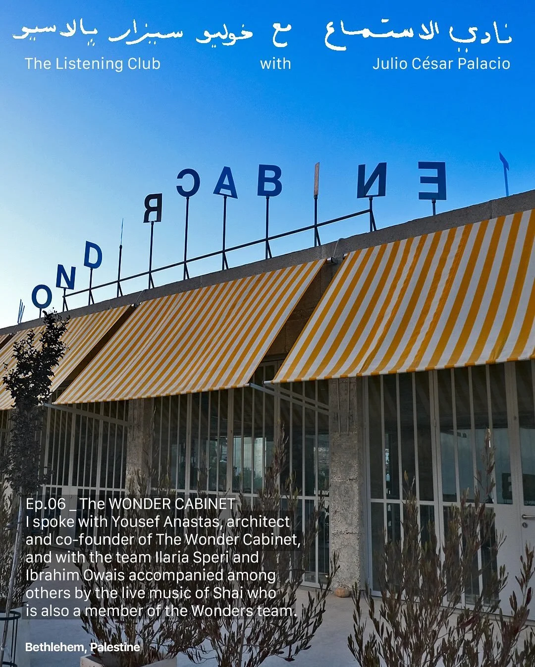 I would like to talk about The Wonder Cabinet in the way Marco Polo used to describe places to Kublai Khan in the book &ldquo;The Invisible Cities&rdquo;. But @wonder.cabinet isn&rsquo;t a fictional city, but rather an oasis in a nation under siege a